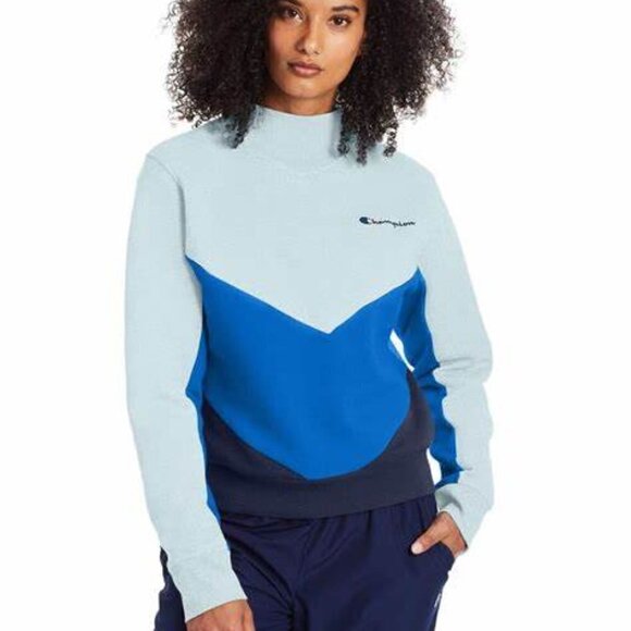 Champion Campus Chevron Stripe Mock Neck Pullover - Picture 1 of 8